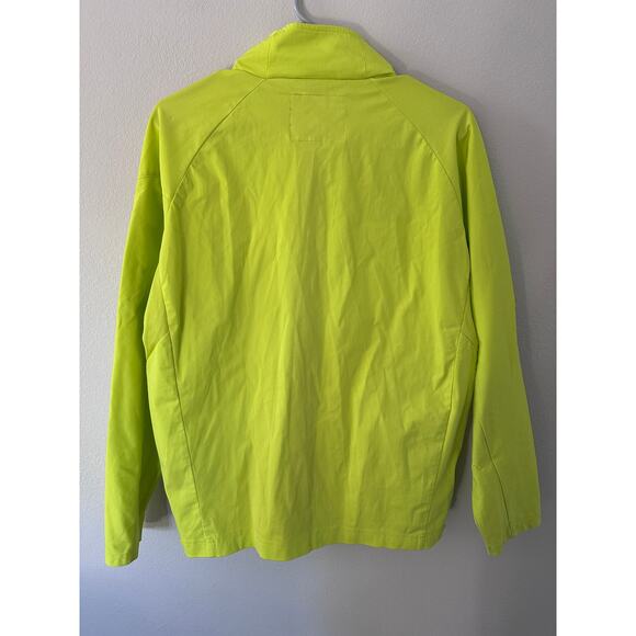 Trico Tech neon yellow green training athletic rain windbreaker jacket size M - Picture 5 of 6